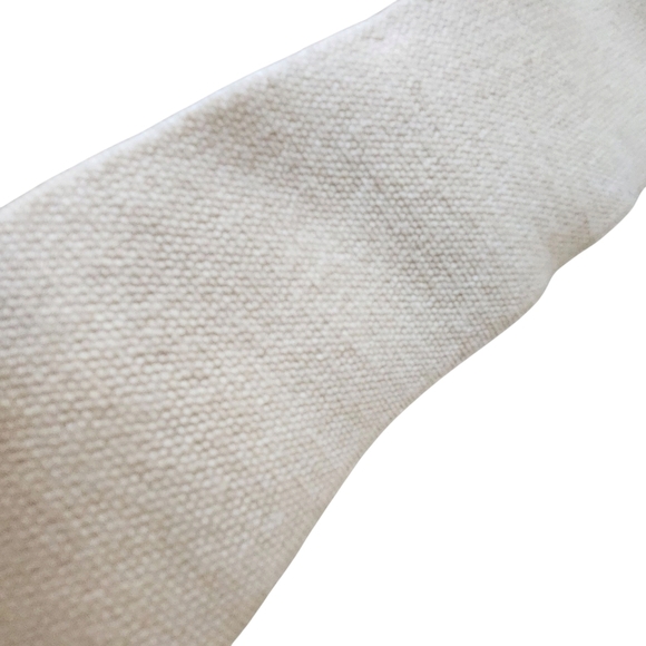 Wide woven brown leather belt stretchy cream strap classic boho summer S/M - Picture 5 of 7